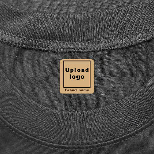 Étiquettes Business Brand on Light Brown Square Clothing