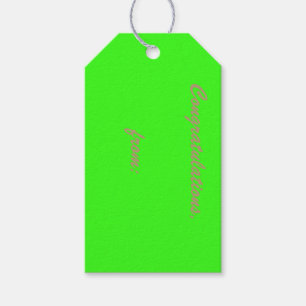 Étiquettes-cadeau 10-Pack de balises cadeaux personnalisées Neon Gr