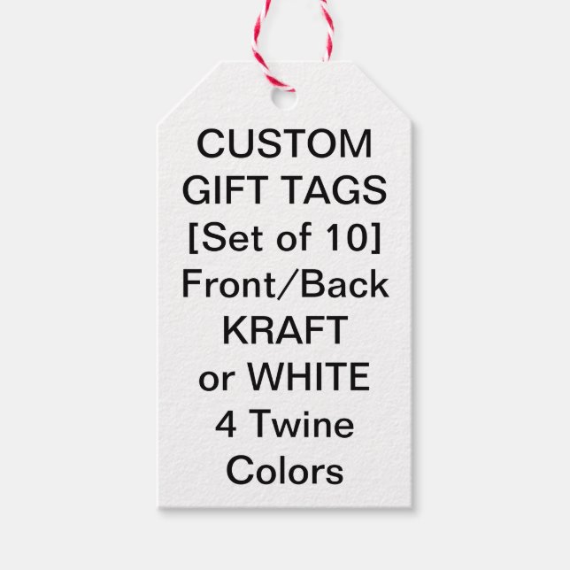 Étiquettes-cadeau 10 x Balises-cadeaux personnalisés Kraft (Devant)