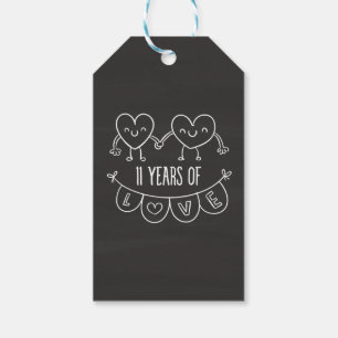 Étiquettes-cadeau 11e Anniversary Poison de Chalk Hearts