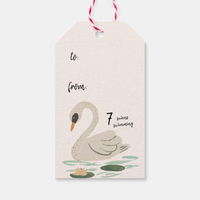 Étiquettes-cadeau 12 Jours de Noël (Dos)