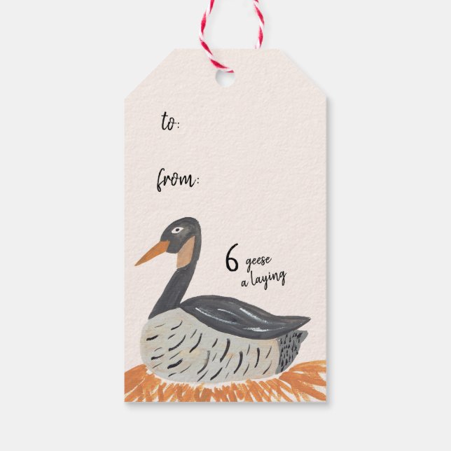 Étiquettes-cadeau 12 Jours de Noël (Dos)