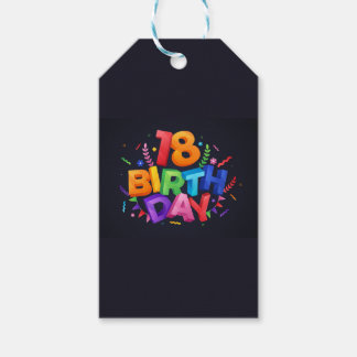 Étiquettes-cadeau 18e anniversaire