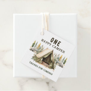 Étiquettes Cadeau 1er anniversaire Happy Camper Anniversaire de enfa
