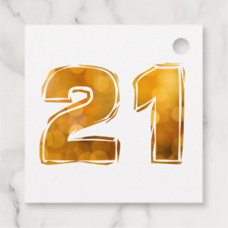 Étiquettes Cadeau 21 21e Geburtstag