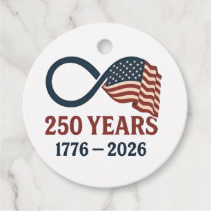 Étiquettes Cadeau 250 Anniversaire 1776-2026 USA Patriotique