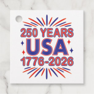 Étiquettes Cadeau 250 ans États-Unis 1776–2026 Semiquincentenaire