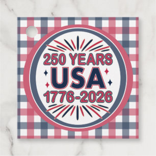 Étiquettes Cadeau 250 ans USA Semiquinentenaire 1776-2026
