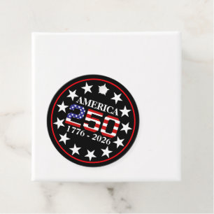 Étiquettes Cadeau 250e anniversaire des États-Unis 1776-2026 Drapeau