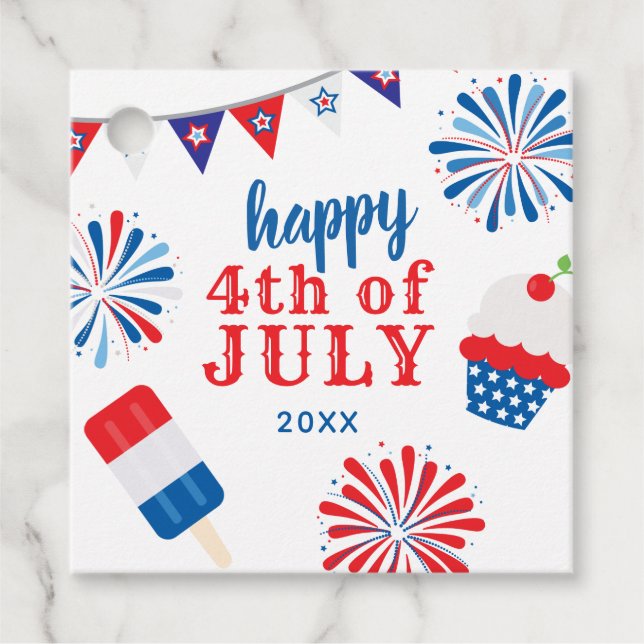 Étiquettes Cadeau 4 juillet (Devant)