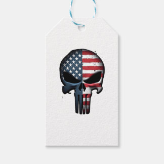 Étiquettes-cadeau 4th Of July Shirt For Women Men American Flag Skul