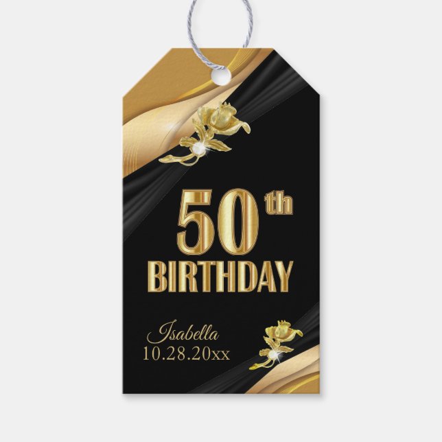 Étiquettes-cadeau 50e anniversaire - Merci (Devant)