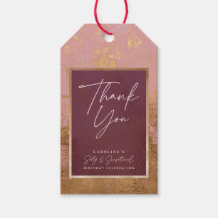 Étiquettes-cadeau 60e anniversaire Merci de fête