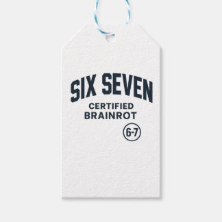 Étiquettes-cadeau 6 7 Rotation Cérébrale Certifiée