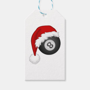 Étiquettes-cadeau 8 Ball Santa hat Funny noël billard snooker