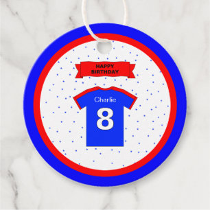 Étiquettes Cadeau 8e anniversaire merci rouge blanc bleu étoiles spo