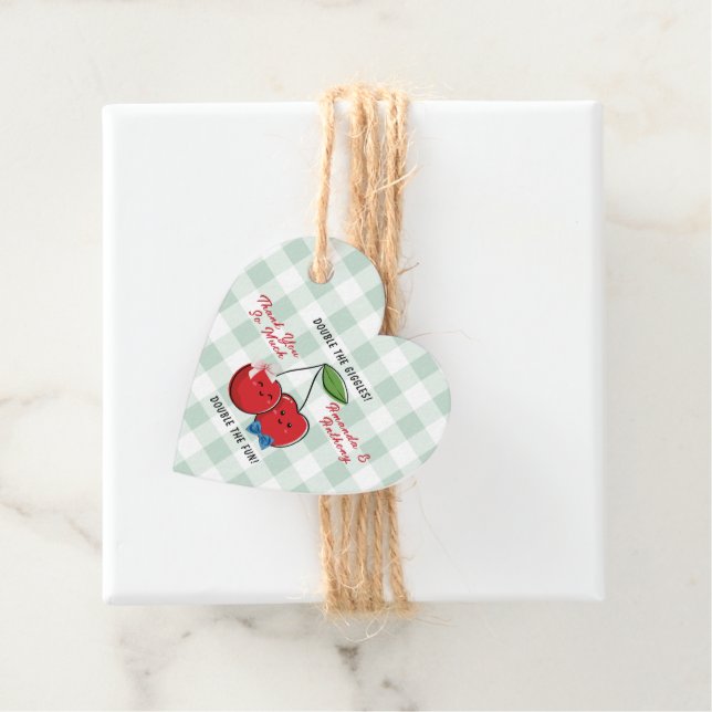Étiquettes Cadeau A Boy and Girl Twins Baby  (En situation)