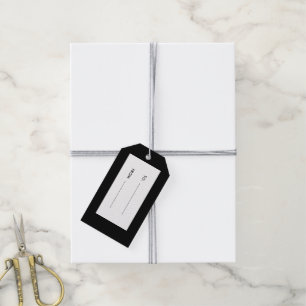 Étiquettes-cadeau À extrémité élevé noir coloré