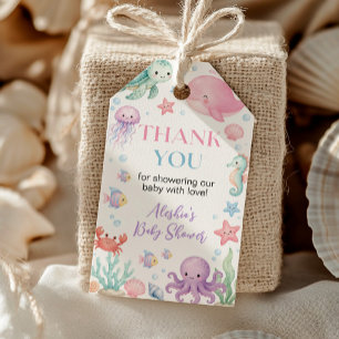 Étiquettes-cadeau À la mer bientôt Animaux de l'océan Baby Shower Me