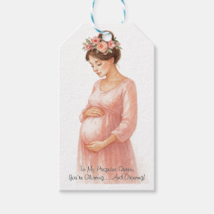Étiquettes-cadeau À ma Reine Enceinte - Élégante Florale