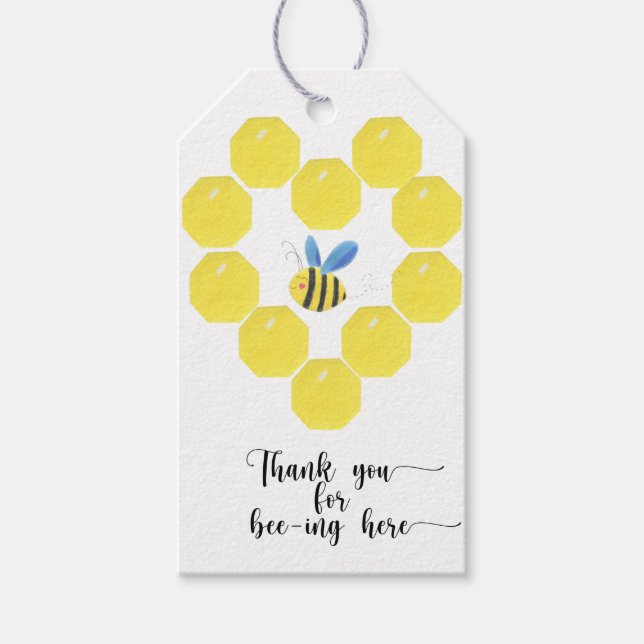 Étiquettes-cadeau Abeille merci d'être ici (Devant)