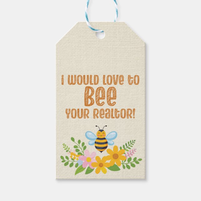 Étiquettes-cadeau Abeille modifiable POP-BY pour les revendeurs, cad (Devant)