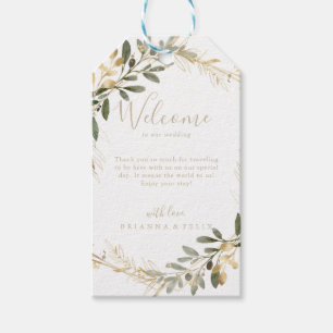 Étiquettes-cadeau Accueil Mariage de automne de verdure géométrique 