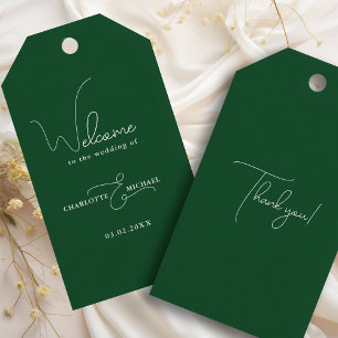 Étiquettes-cadeau accueil mariage moderne minimal