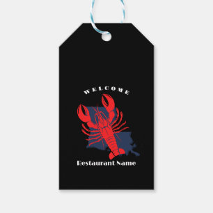 Étiquettes-cadeau Accueil moderne écrevisse rouge Louisiane nom pers
