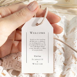 Étiquettes-cadeau Accueil simple et moderne de mariage de destinatio