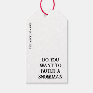 Étiquettes-cadeau Actuel Voulez-vous construire un minimaliste Snowm