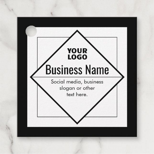 Étiquettes Cadeau Add Your Logo Customizable Template (Devant)