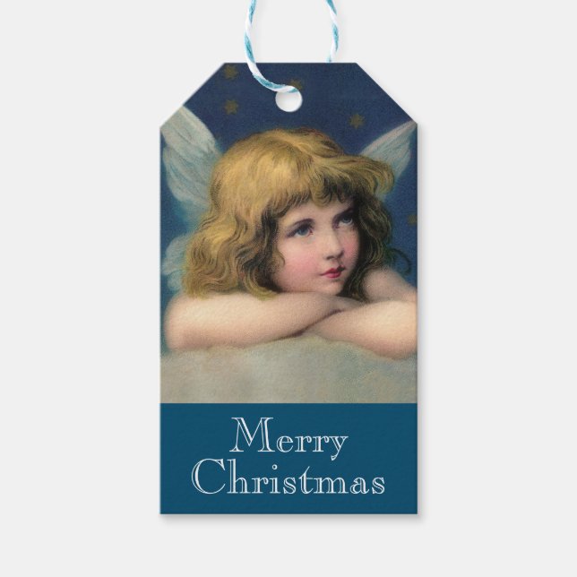 Étiquettes-cadeau Adorable Ange de Noël (Devant)