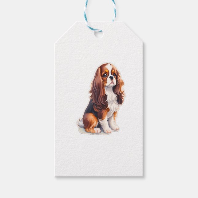 Étiquettes-cadeau Adorable Cavalier King Charles Espaniel chien (Devant)