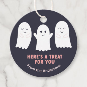 Étiquettes Cadeau Adorable Fantômes d’Halloween - Voici un régal pou