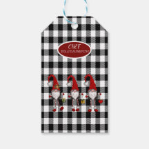 Adorable Mignonne Gnomes Buffalo Plaid
