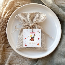 Étiquettes Cadeau Adorable pompier Dino anniversaire