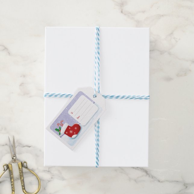 Étiquettes-cadeau Adorables Beau réveil de Noël (Avec de laficelle)