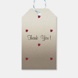 Étiquettes-cadeau Adorables Mignonnes, Coccinelles Rouges, Lumineuse