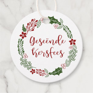 Étiquettes Cadeau Afrikaans Joyeux Noël, Personnalisé