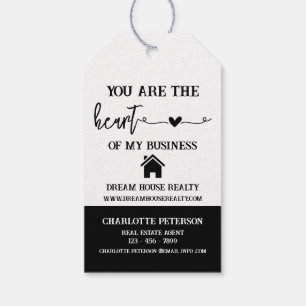 Étiquettes-cadeau Agent immobilier moderne promotion Valentine