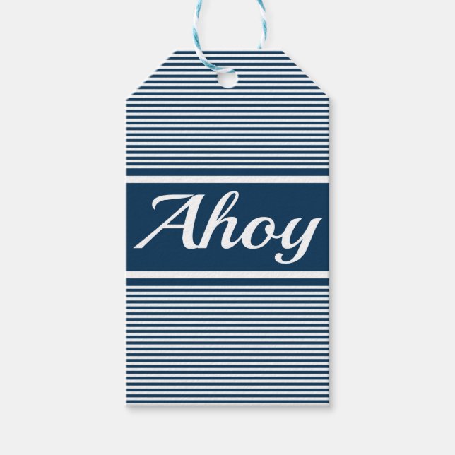 Étiquettes-cadeau Ahoy (Devant)