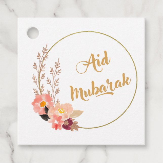Étiquettes Cadeau Aid Mubarak (Devant)