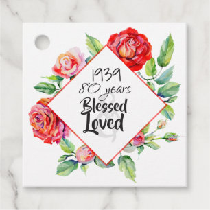 Étiquettes Cadeau AJOUTER Année de naissance Âge Cadeau d'anniversai