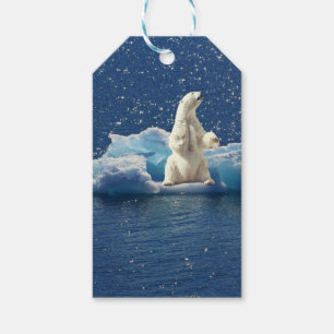 Étiquettes-cadeau Ajouter SLOGAN pour sauver les ours polaires Planè