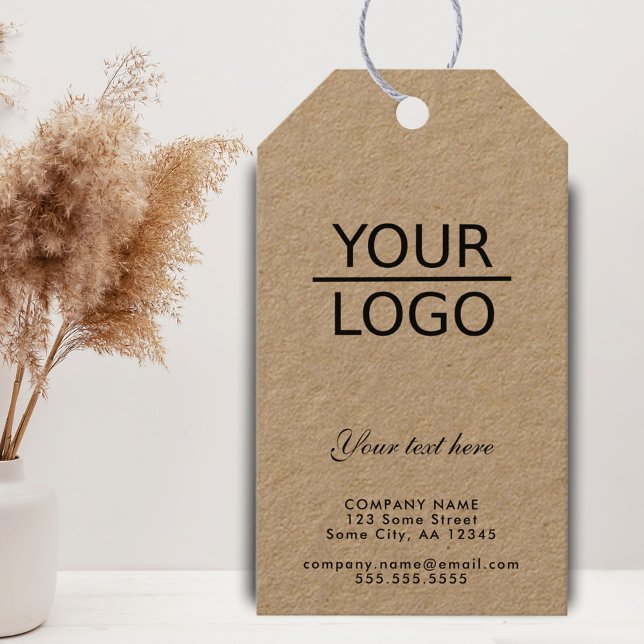 Étiquettes-cadeau Ajouter votre logo avec Promotion de texte personn (Créateur téléchargé)