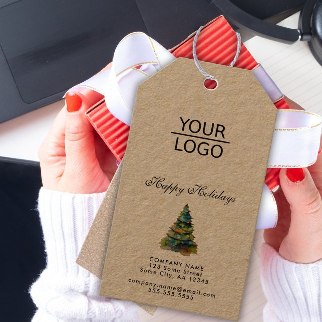 Étiquettes-cadeau Ajouter votre logo Promotion texte personnalisé Ar (Créateur téléchargé)