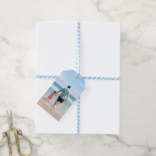 Étiquettes-cadeau Ajouter votre propre photo et/ou texte (Avec de laficelle)
