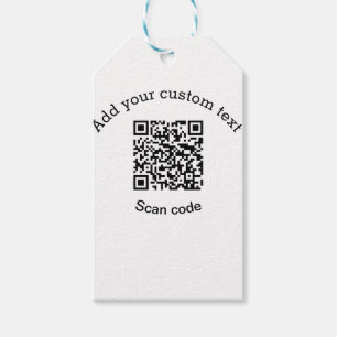 Étiquettes-cadeau Ajoutez votre texte personnalisé code QR de l'entr