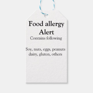 Étiquettes-cadeau Alerte d'allergie alimentaire ajouter le nom texte